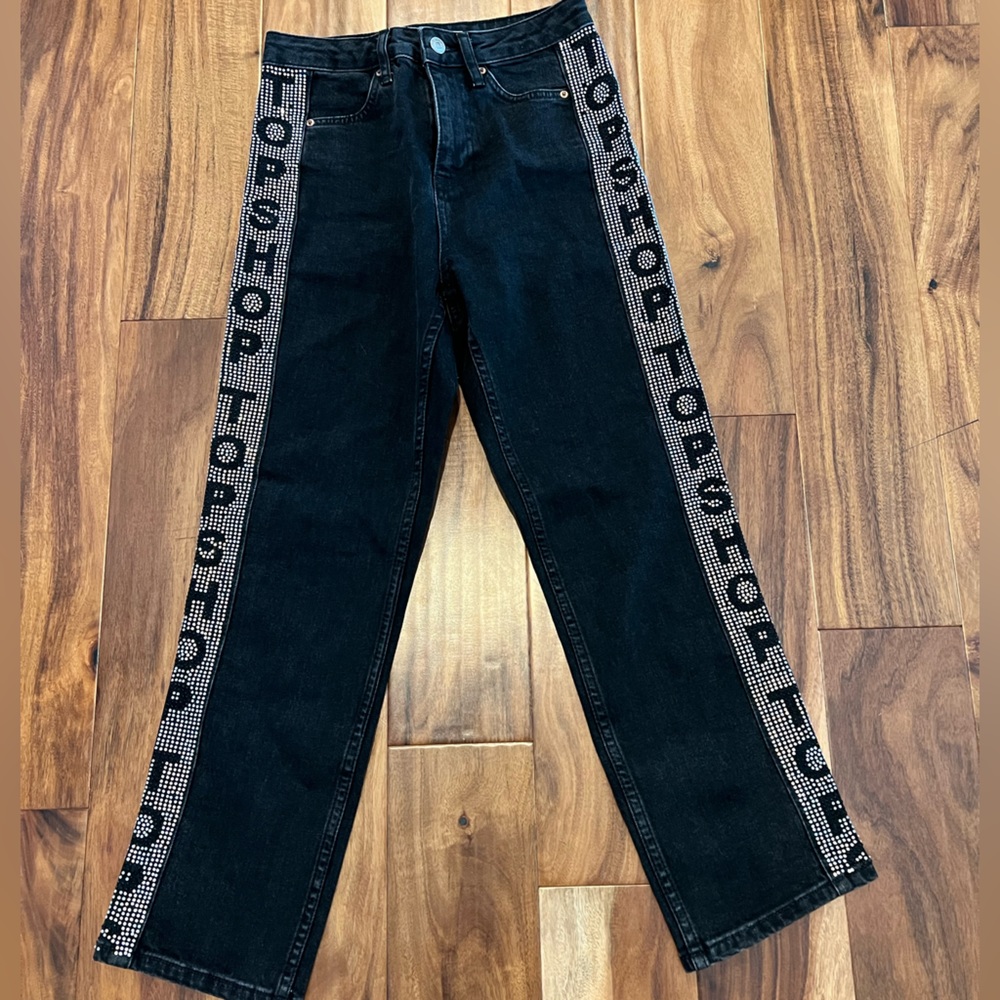 TOPSHOP Bedazzled Jeans